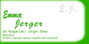 emma jerger business card